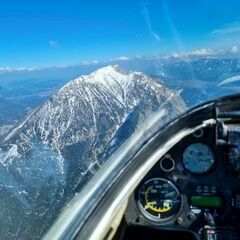 Flugwegposition um 13:12:36: Aufgenommen in der Nähe von Gemeinde Nötsch im Gailtal, Österreich in 2263 Meter